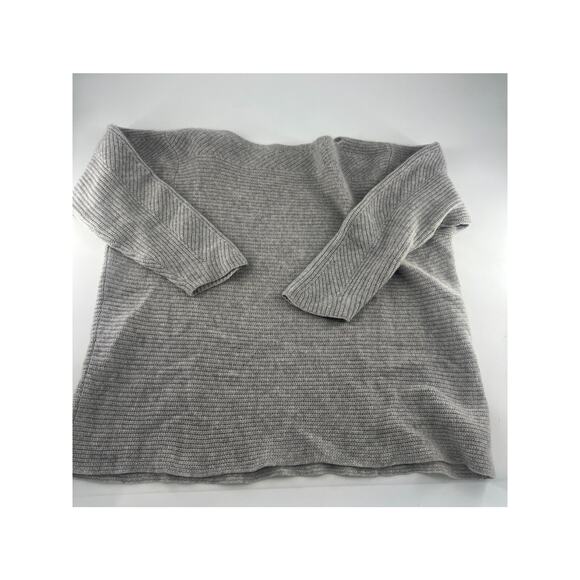 Talbots 100% Cashmere Sweater Womens Large Gray Pullover Minimalist Quiet Luxury - Picture 6 of 7